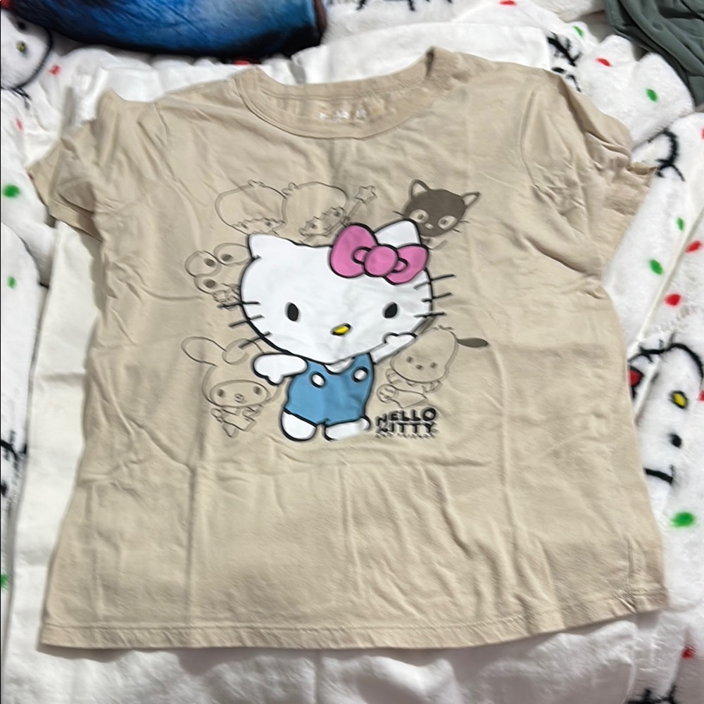 Hello Kitty Tan Short Sleeve Tee